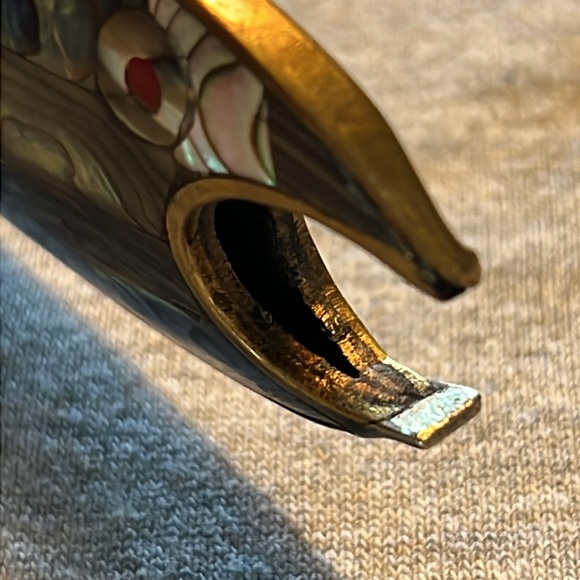 Brass & Abalone Mid Century Bottle Opener - Picture 5 of 7